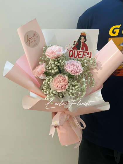 Blush Carnation Bouquet 粉色康乃馨花束